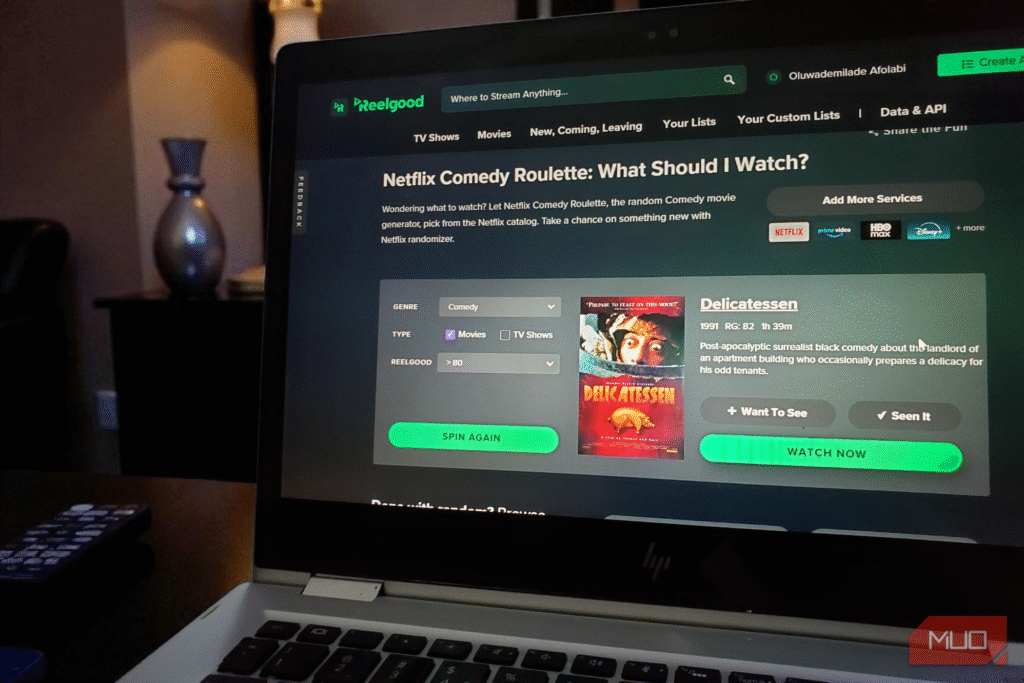 I let this website pick what I watched on Netflix and I have zero…